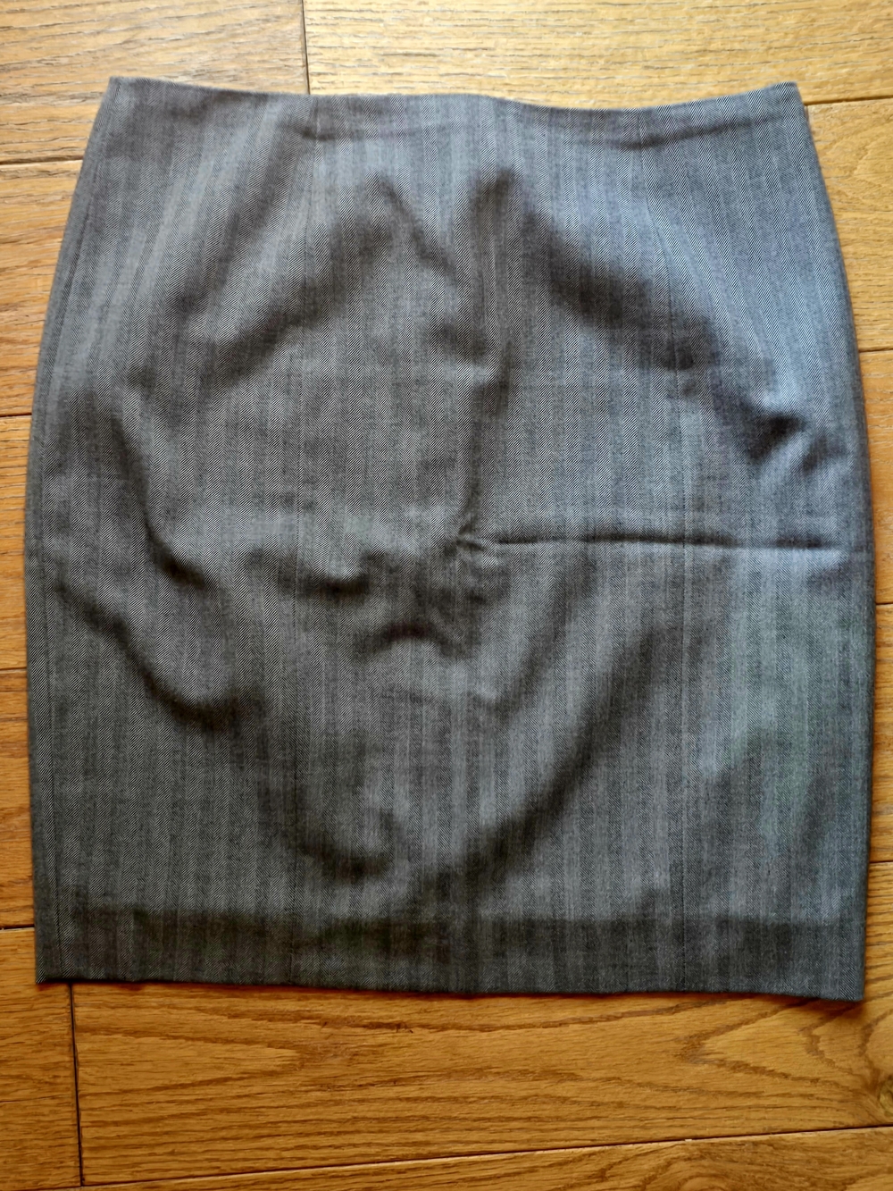 ANTONIO MELANI Gray Pinstripe Pencil Skirt
